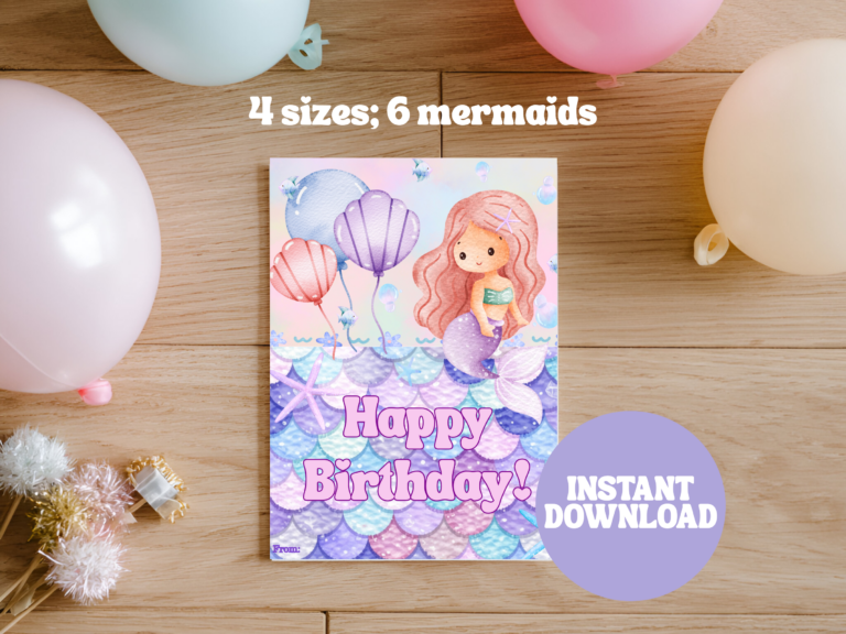 a mermaid birthday card