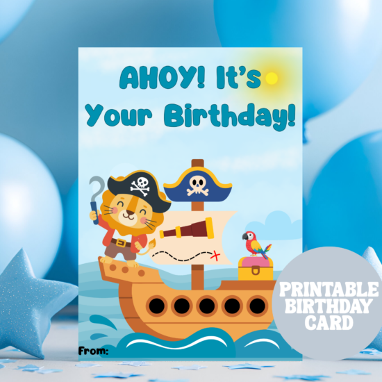 a Pirate Birthday Card for kids