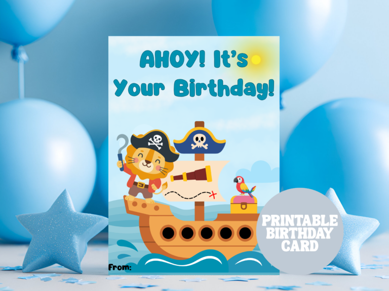 a Pirate Birthday Card for kids