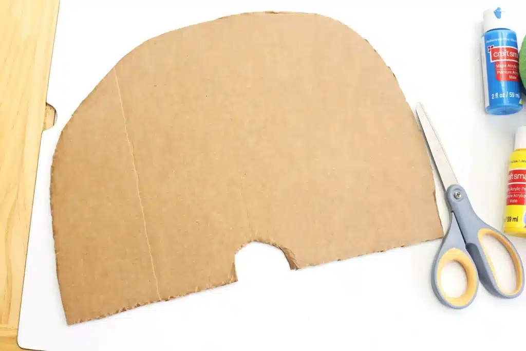 Cardboard Rainbow Streamers - Cultivating Brilliant Minds cardboard cut into the shape of a rainbow