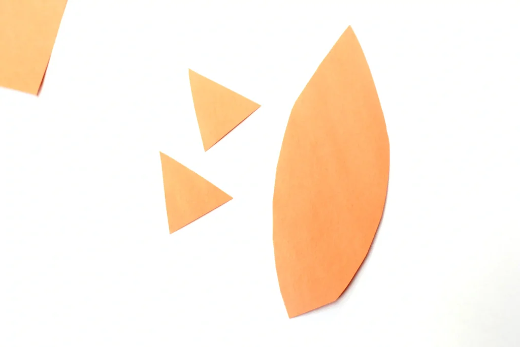 Letter F Fox Craft - Cultivating Brilliant Minds fox ears and tail cut out of orange construction paper
