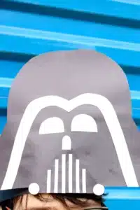 a darth vader craft made out of construction paper