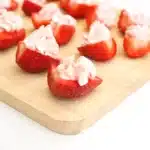 Deviled Strawberries - Cultivating Brilliant Minds strawberries with a strawberry cream cheese filling on top