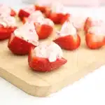 Deviled Strawberries - Cultivating Brilliant Minds strawberries with a strawberry cream cheese filling on top