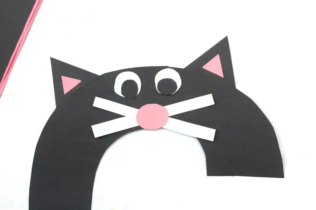 Letter C Cat Craft - Cultivating Brilliant Minds a letter c craft that uses construction paper to make a letter c with a cat face