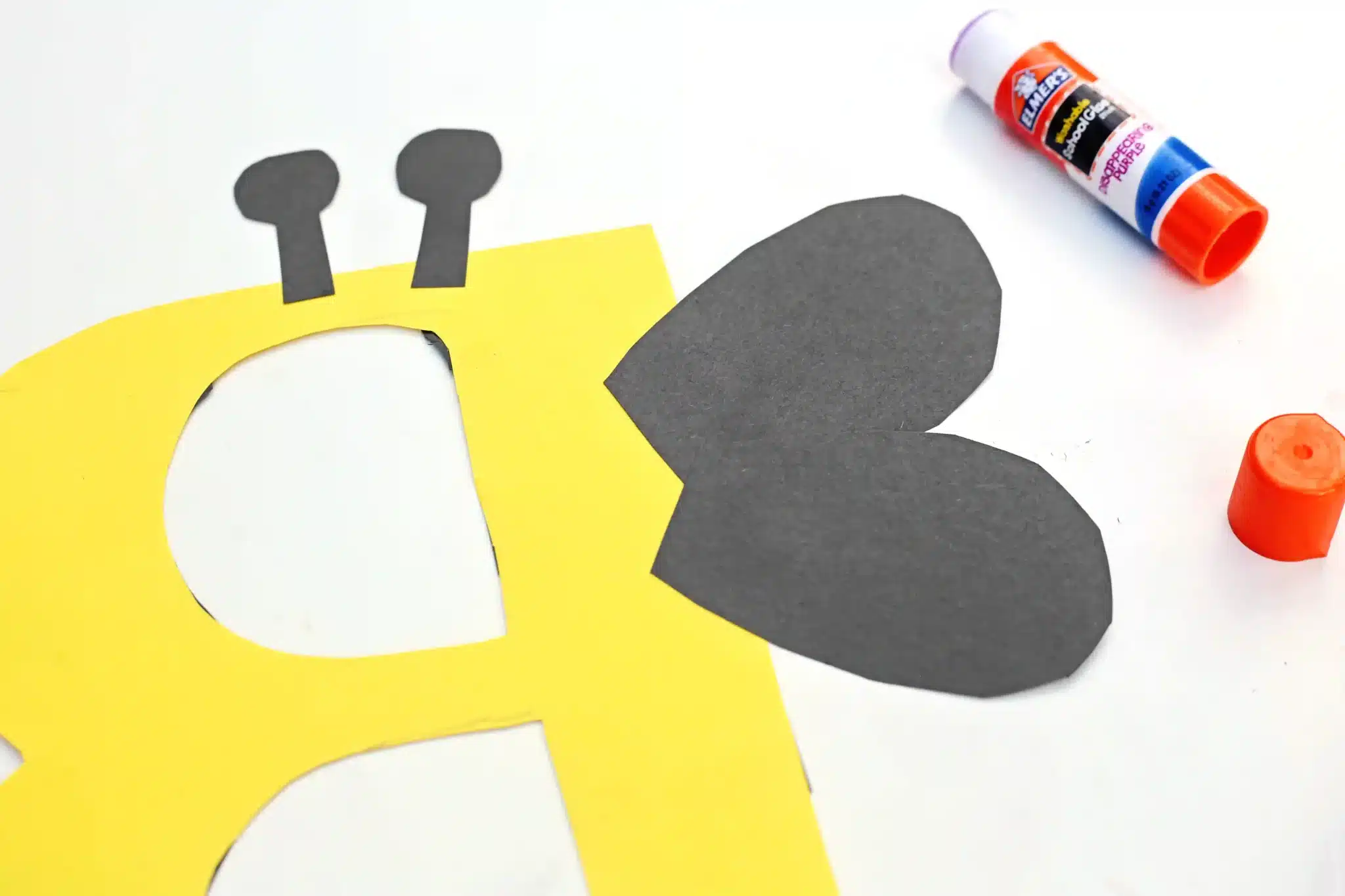 Letter B Bee Craft - Cultivating Brilliant Minds antennae and wings glued to the back of the letter b