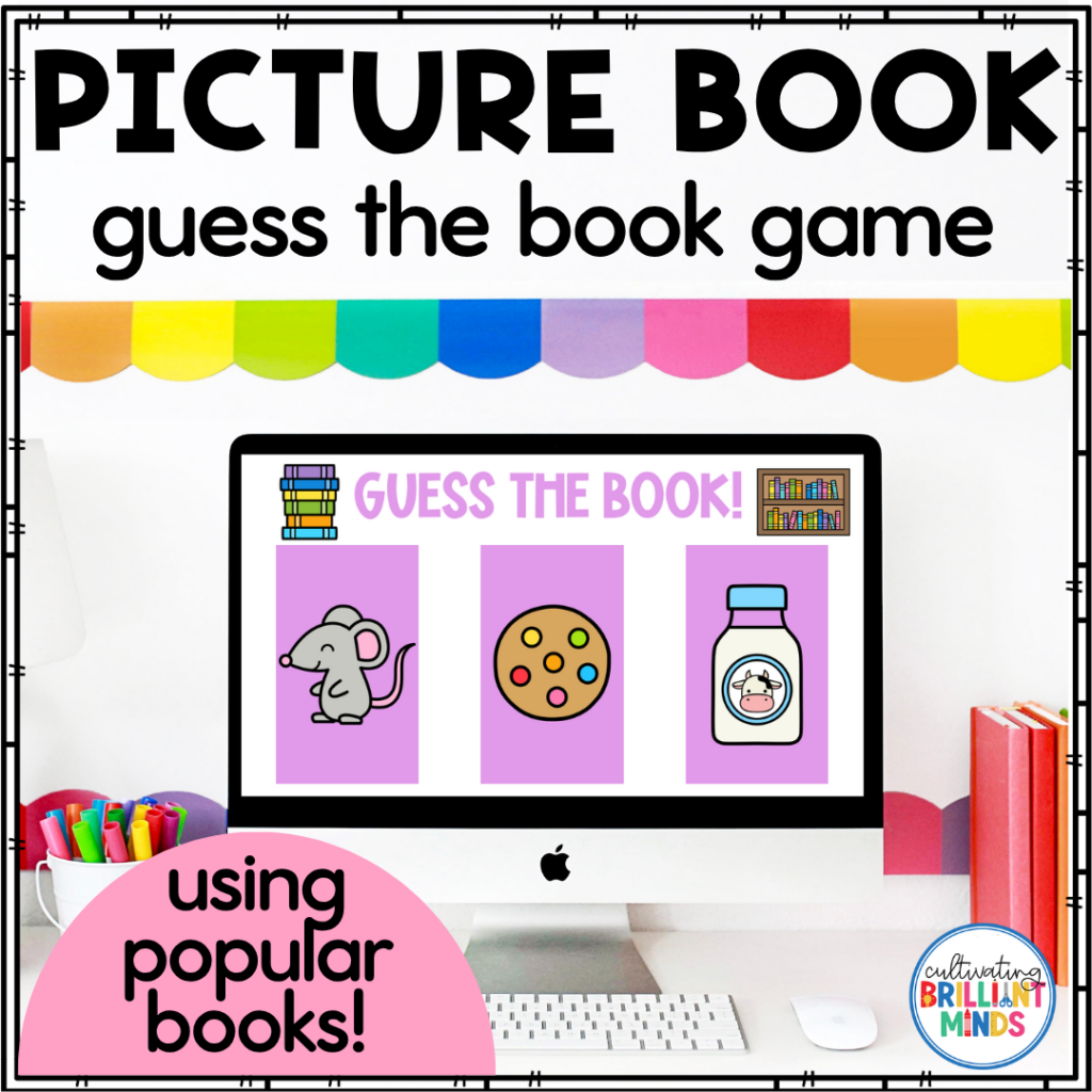 an image of a computer screen that says "guess the book!" with 3 emoji clues on it
