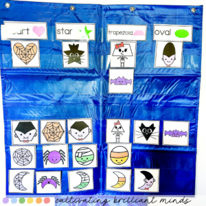 Halloween 2D Shape Math Task Cards