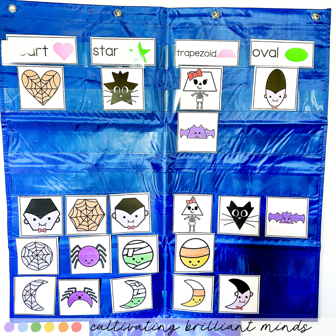 Halloween 2D Shape Math Task Cards 3 - Cultivating Brilliant Minds Halloween 2D Shape Math Task Cards