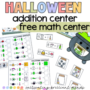 Halloween Addition to 10 Centers