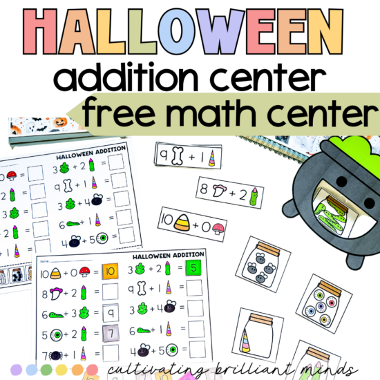 Halloween Addition to 10 Centers