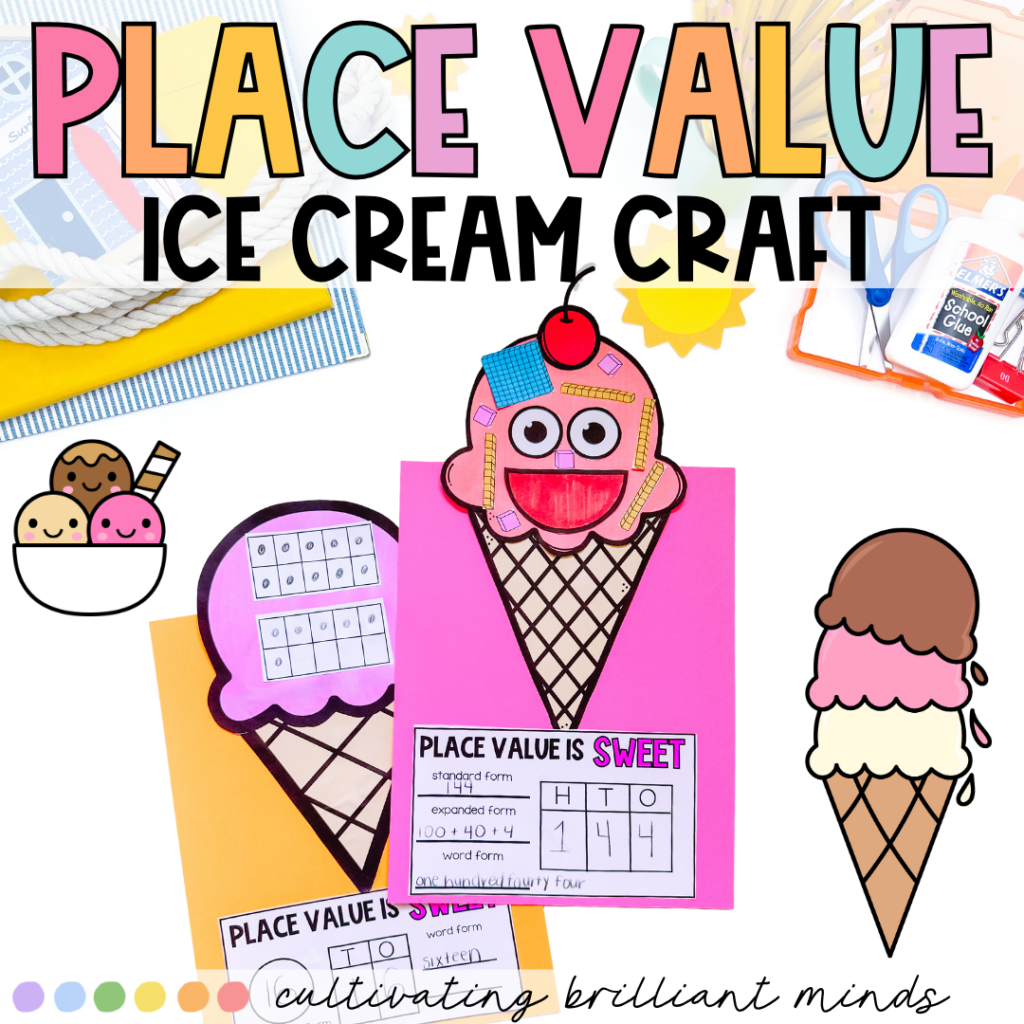 an ice cream place value craft