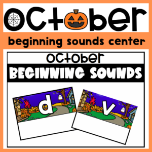 October Beginning Sounds Task Cards