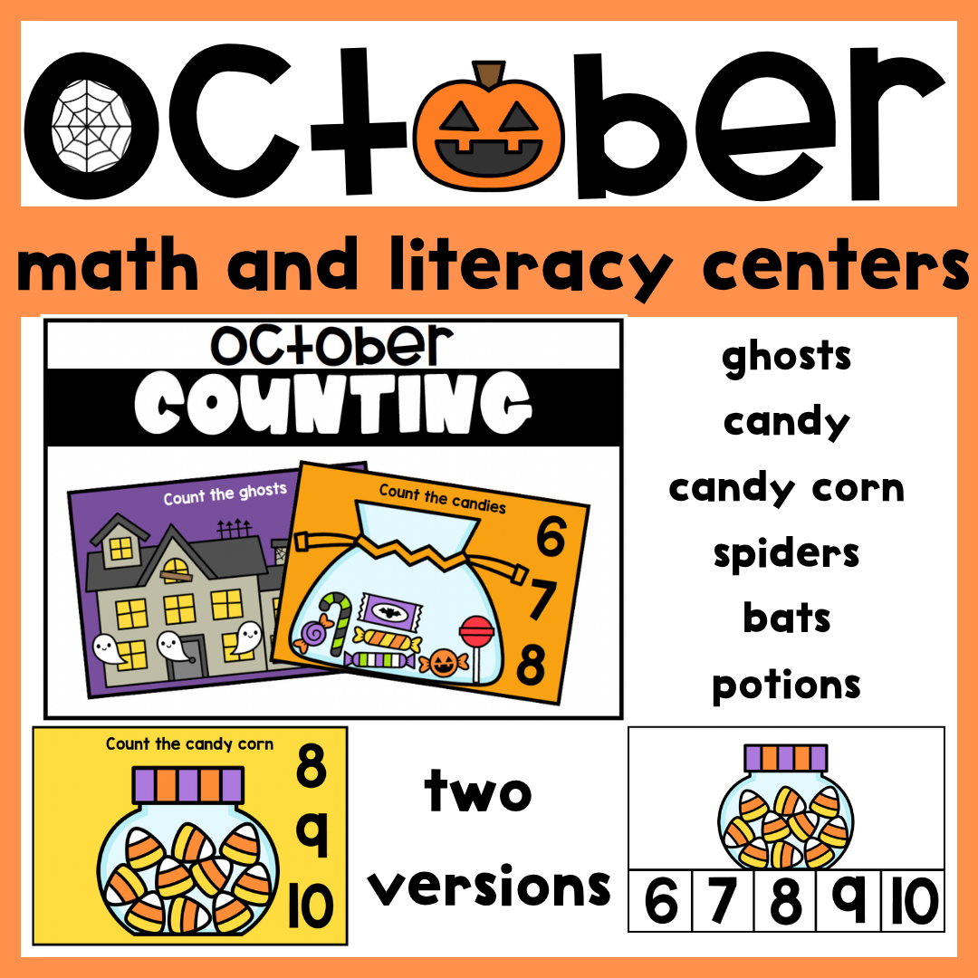 October Literacy and Math Centers 3 - Cultivating Brilliant Minds October Literacy and Math Centers