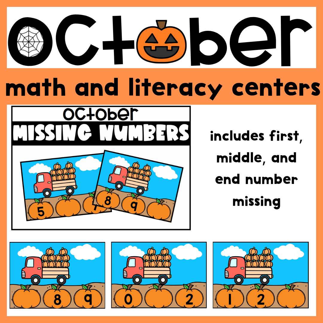 October Literacy and Math Centers 6 - Cultivating Brilliant Minds October Literacy and Math Centers