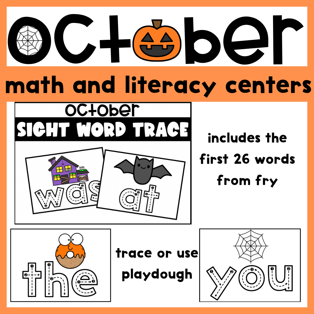 October Literacy and Math Centers 8 - Cultivating Brilliant Minds October Literacy and Math Centers
