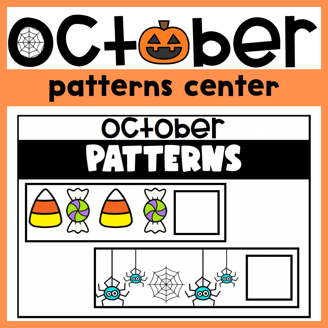 October Pattern Task Cards 1 - Cultivating Brilliant Minds October Pattern Task Cards