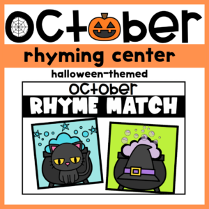 October Rhyming Task Cards