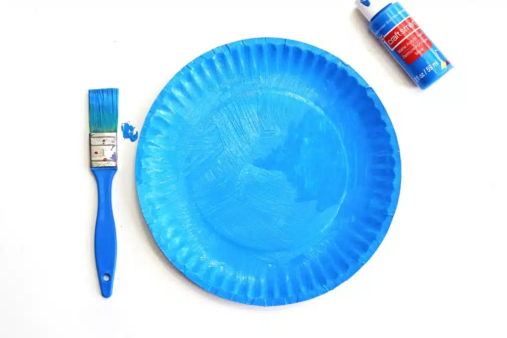 Carrot Garden Paper Plate Craft - Cultivating Brilliant Minds a paper plate painted blue