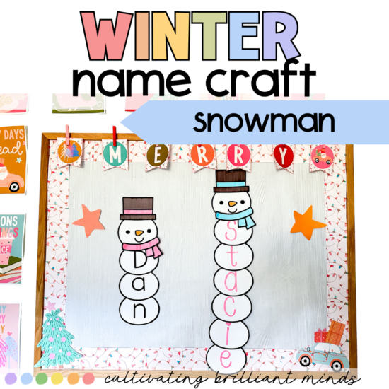 Snowman Name Craft