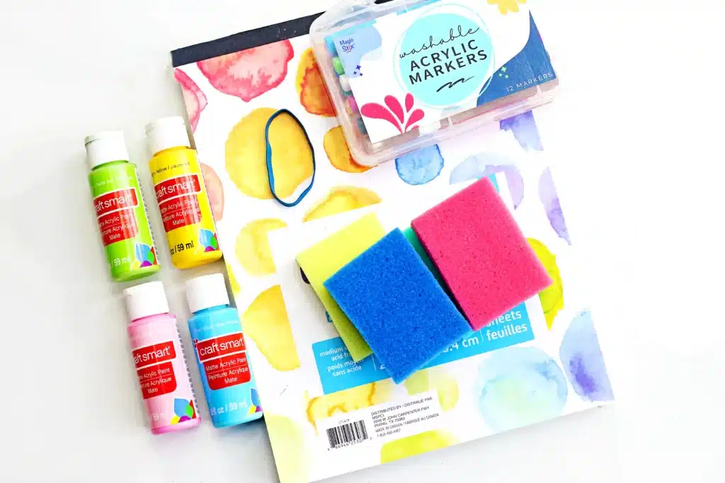 Sponge Painted Butterflies - Cultivating Brilliant Minds supplies for the butterfly sponge painting