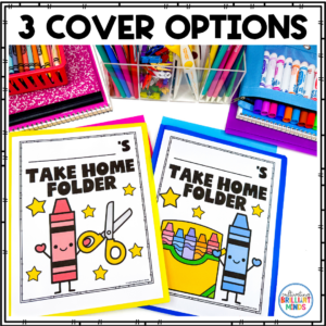 a take home folder for students with literacy and math reference sheets