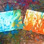 water balloon splatter art of a canvas with paint splatters on it