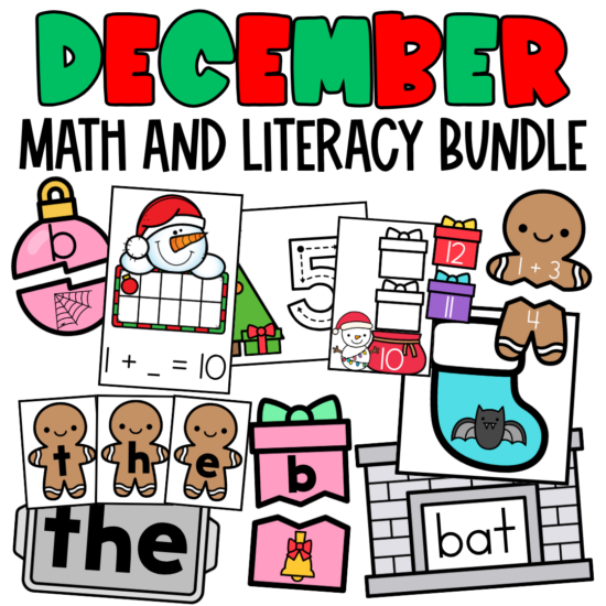 December Math and Literacy Centers