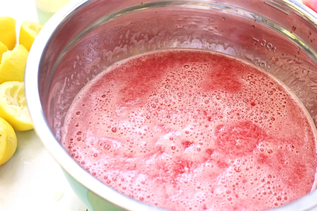 blended watermelon in a bowl