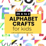 a collage of alphabet crafts for kids