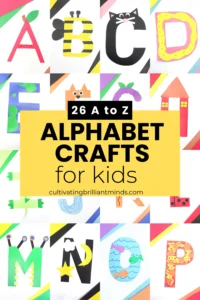 a collage of alphabet crafts for kids