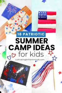a collage of Patriotic Summer Camp Ideas