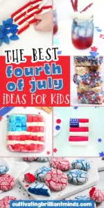 a collage of fourth of july ideas for kids