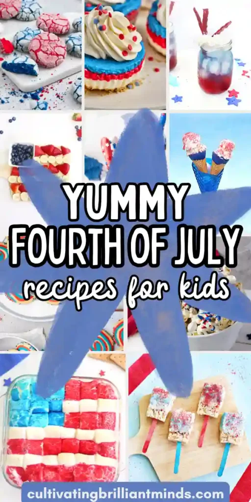a collage of fourth of july recipes for kids