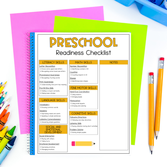 a readiness checklist for preschool
