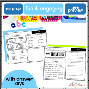 decodable diphthong oi reading passages with comprehension questions