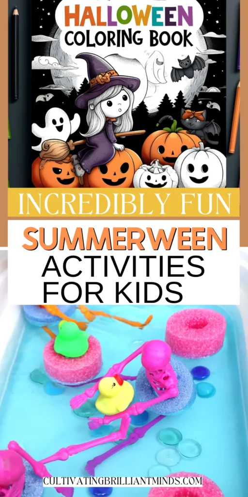 a collage of summerween activities for kids