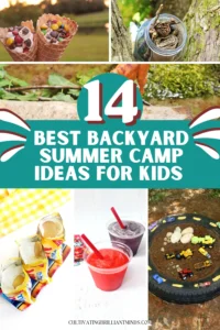 a collage of Backyard Summer Camp Ideas