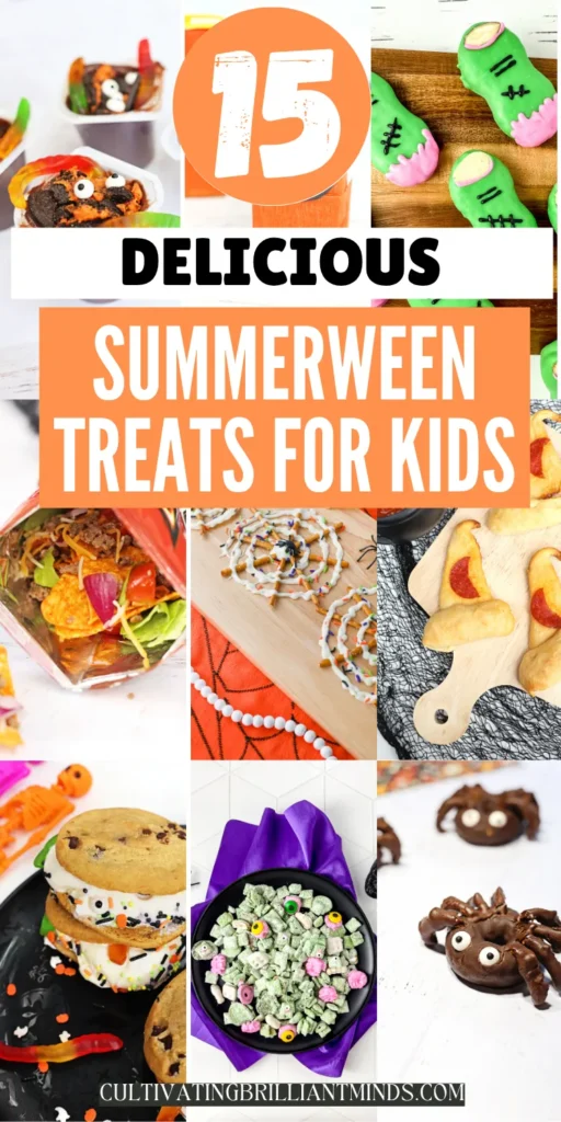 a collage of summerween recipes for kids