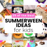 a collage of summerween ideas for kids