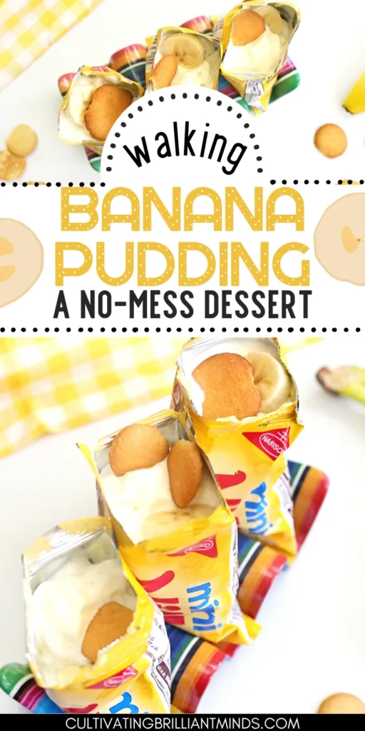 Walking Banana Pudding recipe that uses bags of nilla wafers, bananas, and vanilla pudding