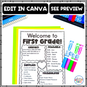 a meet the teacher flyer