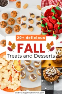 a collage of Fall Treats and Desserts for kids