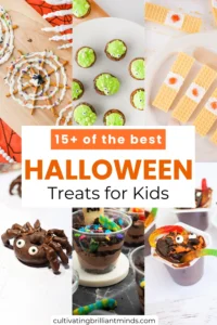 a collage of Halloween Treats for Kids