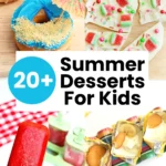 a collage of summer desserts for kids