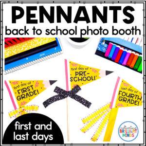 pencil pennants that read "first day of" different grades