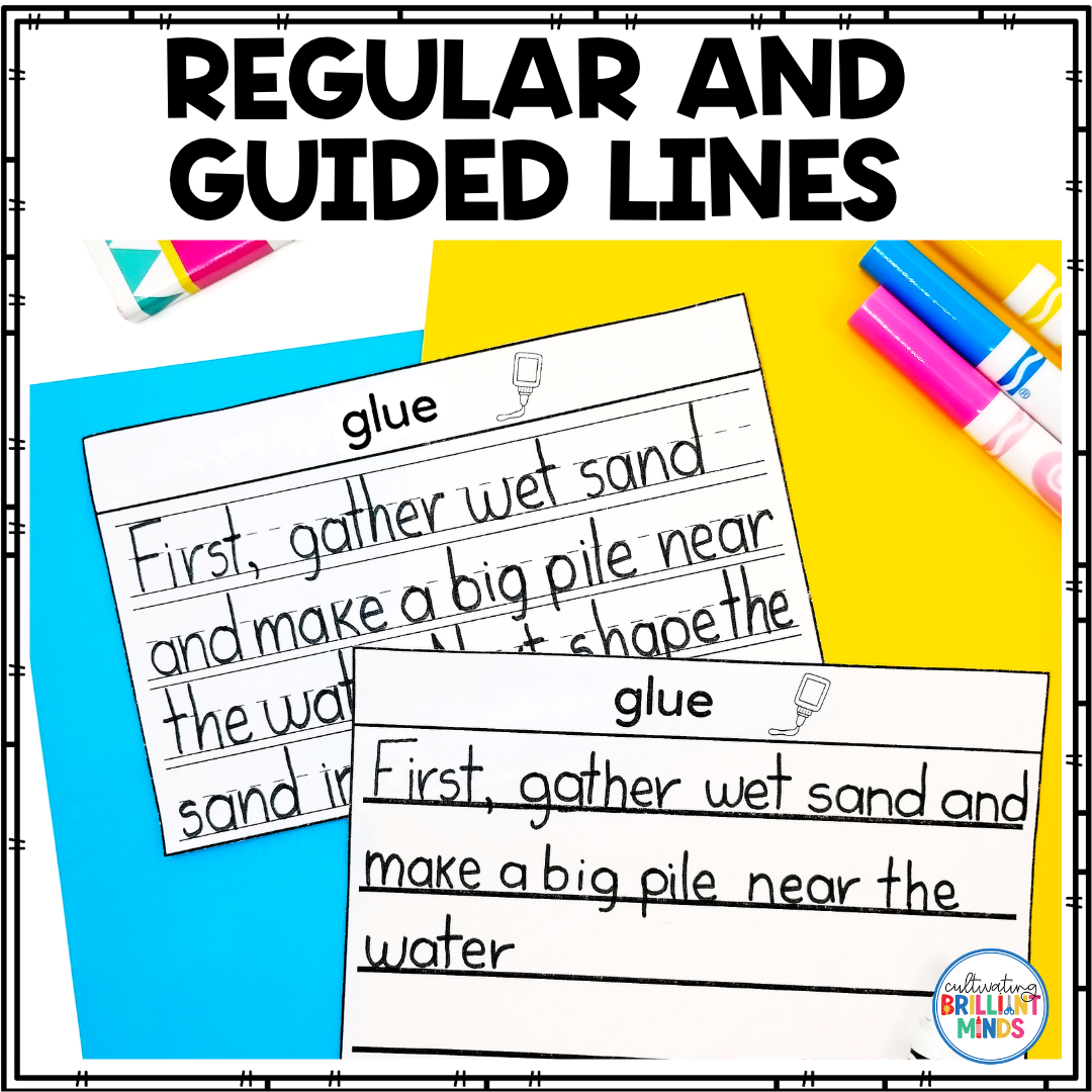Sandcastle Writing - Cultivating Brilliant Minds a sandcastle writing craft where kids build a sandcastle and then write about it