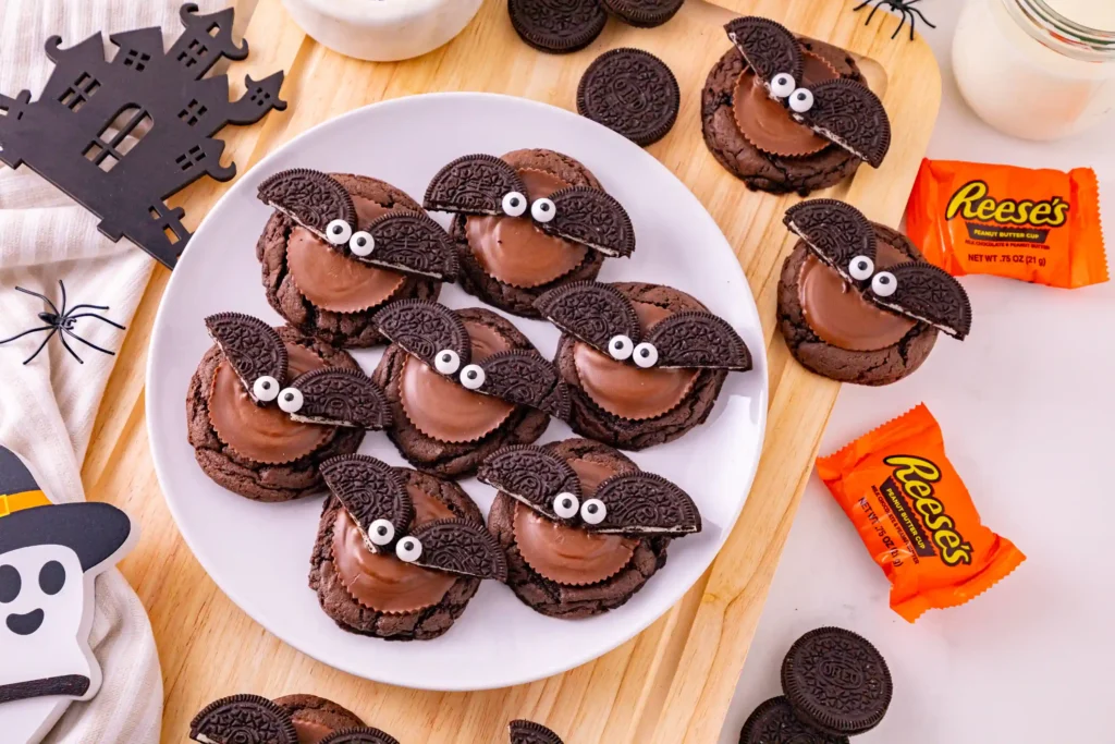 cookies decorated to look like bats