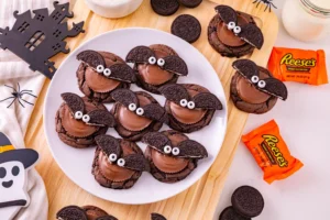 cookies decorated to look like bats