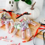 Halloween Treat Bags that are clear gloves filled with candy